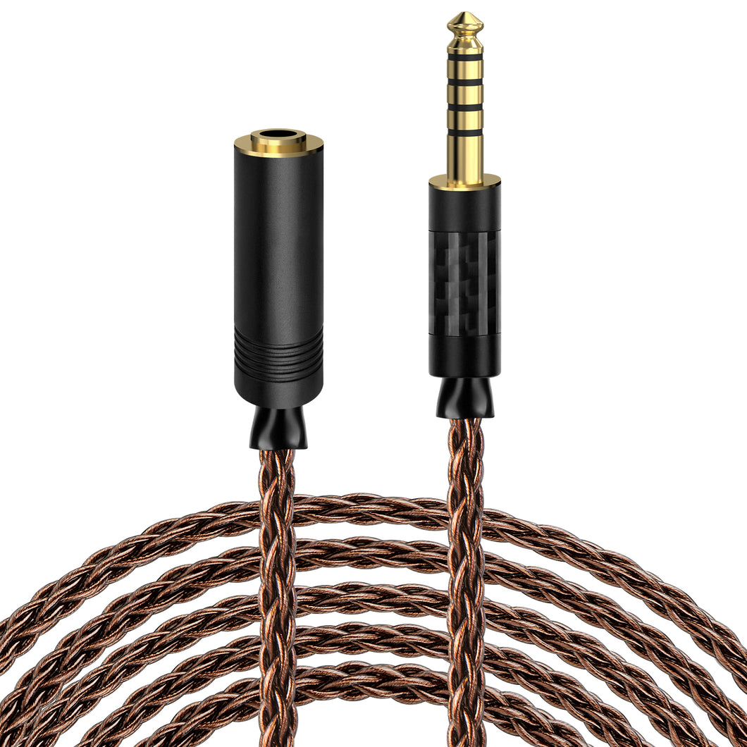Geekria アポロ Apollo 6NOCC 4.4mmバランス ケーブル シングル クリスタル 銅 アップグレード 延長ケーブル 4.4mm オス - メス 交換用 ヘッドホン コード (9.8ft / 3m)