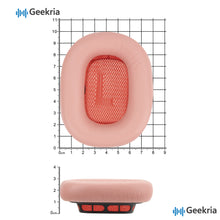 画像をギャラリービューアに読み込む, Geekria イヤーパッド Elite互換性 パッド アップル Apple AirPods MAX (A2096)/ MAX2 (A3184) ヘッドホンに対応 パッド イヤー / イヤーカップ ラムスキン (ピンク)
