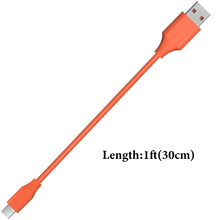 画像をギャラリービューアに読み込む, Geekria 充電ケーブル 互換性 USB 充電コード USB to Micro-USB ジェイビーエル JBL TUNE 700BT, 450BT, LIVE 500BT, T110BT, Free に対応 (オレンジ/30cm 2個 )
