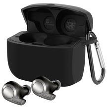 画像をギャラリービューアに読み込む, Geekria シリコン カバー 互換性 カバー Jabra Elite Active 65t 対応 True Wireless Earbuds 充電ケース充電ケースカバー 外装カバー キーホルダーフック付き、充電ポートアクセス可能 (Black)

