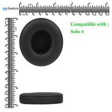 画像をギャラリービューアに読み込む, Geekria イヤーパッド QuickFit 互換性 パッド ビーツバイドクタードレ Beats Solo 4 Wireless On-Ear ヘッドホンに対応 パッド イヤー / イヤーカッププロテインレザー (黒)
