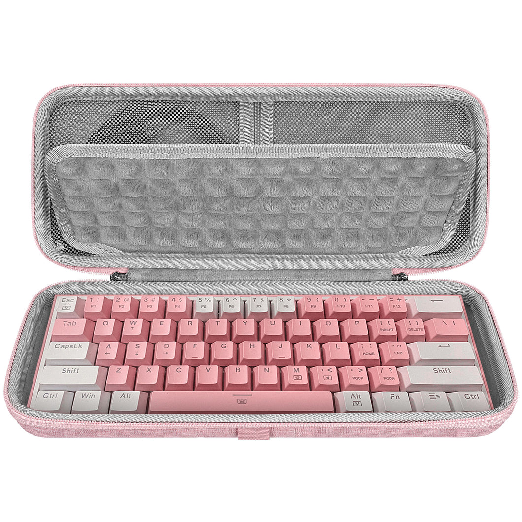 GEEKRIA 60% コンパクトキーボードケース、61 キーコンピュータメカニカルキーボード用ハードシェルトラベルキャリングバッグ、スティールシリーズ SteelSeries Apex Pro Mini / New Apex 9 Mini, HyperX Alloy Origins 60 と互換性あり