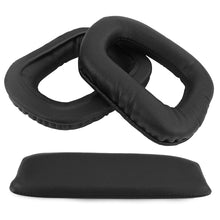 画像をギャラリービューアに読み込む, Geekria イヤーパッド + ヘッドバンドカバー Logitech G35 等ヘッドホンパッド 対応交換用 ヘッドホンパッド イヤークッション ( ブラック) セット
