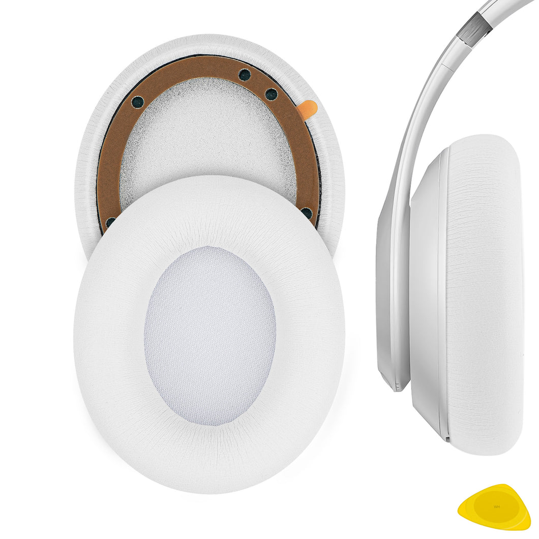 Geekria イヤーパッド QuickFit 互換性 パッド ビーツバイドクタードレ Beats Studio Pro ヘッドホンに対応 パッド イヤー / イヤーカップ プロテインレザー (白)