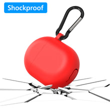 画像をギャラリービューアに読み込む, Geekria Silicone カバー グーグル / Google Pixel buds Pro と互換性のある True Wireless Earbuds 充電ケース カバー 充電ポートにアクセスするためのキーチェーン フック付き (Red)
