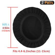 画像をギャラリービューアに読み込む, Geekria カバー 2 ペア 互換性 イヤーパッドカバー (SGS認証済) 劣化防止、防塵 ヘッドホン交換用 ストレッチニット 11-15CM ヘッドホン用 洗濯可 (Size L / ブラック)
