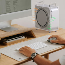 画像をギャラリービューアに読み込む, Geekria シャーシ スタンド アップル Apple Mac スタジオ M1/M2/M4 Max, M1/M2/M3 Ultraに対応 アクリル シャーシ ケース デスクトップ アクセサリ 放熱強化 (フロスト)

