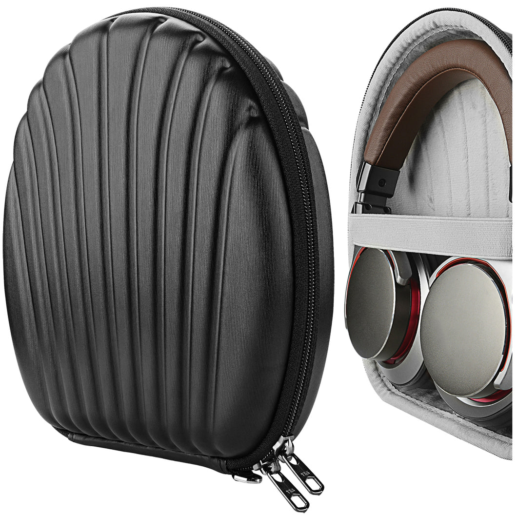 Geekria ケース Sheild ヘッドホンケース 互換性 ハードケース 旅行用 ハードシェルケース オーディオテクニカ Audio-Technica ATH-MSR7, ATH-ANC700BT, ATH-SR50BT, ATH-SR30BT に対応 収納ポーチ付き (ブラック)