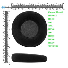 画像をギャラリービューアに読み込む, Geekria イヤーパッド Comfort 互換性 パッド ハイファイマン Hifiman HE400SE HE400 400I 400S HE560 560I HE500 HE300 HE350 SUNDARA ヘッドホンに対応 パッド イヤー / イヤーカップ (ベロア/黒 )
