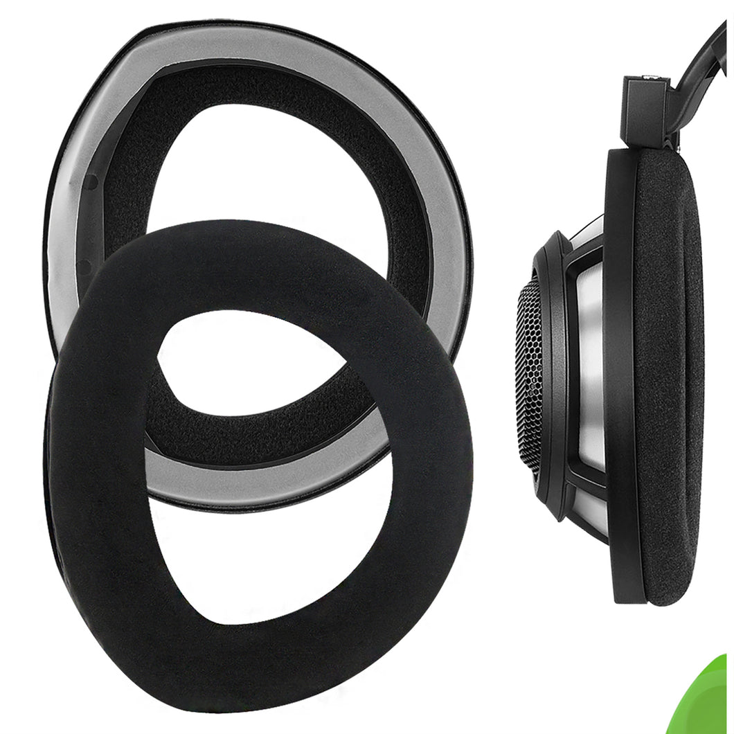 Geekria イヤーパッド Comfort 互換性 パッド ゼンハイザー Sennheiser HD800 ヘッドホンに対応 パッド イヤー / イヤーカップ ベロア ( ブラック )