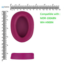 画像をギャラリービューアに読み込む, Geekria イヤーパッド QuickFit 互換性 パッド ソニー Sony MDR-100ABN, WH-H900N ヘッドホンに対応 パッド イヤー / イヤーカップ ( プロテインレザー / ボルドーレッド )
