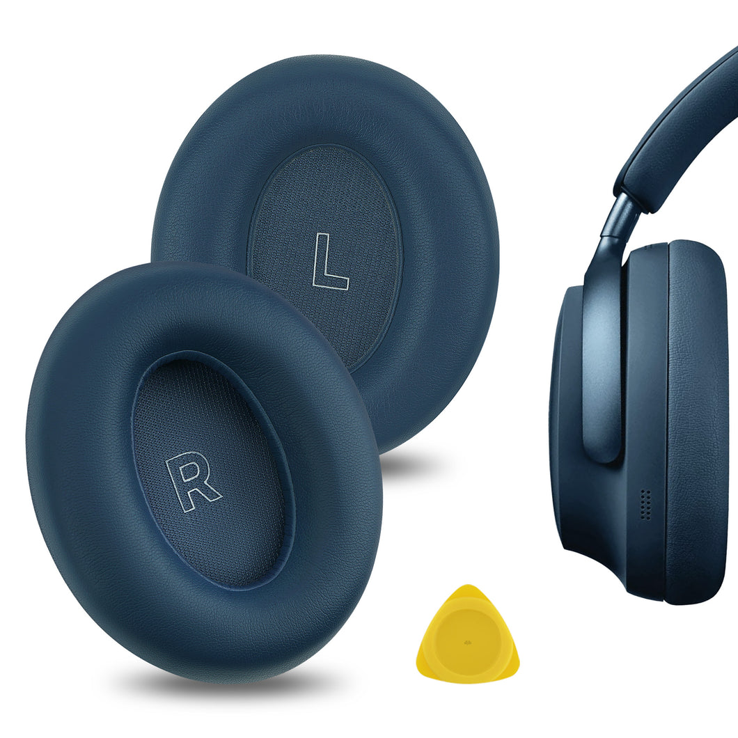 Geekria イヤーパッド QuickFit 互換性 パッド ボーズ Bose QuietComfort Ultra ヘッドホンに対応 パッド イヤー / イヤーカップ プロテインレザー (青)