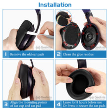 画像をギャラリービューアに読み込む, Geekria イヤーパッド QuickFit 互換性 パッド ビーツバイドクタードレ Beats Studio Pro ヘッドホンに対応 パッド イヤー / イヤーカップ プロテインレザー (黒)
