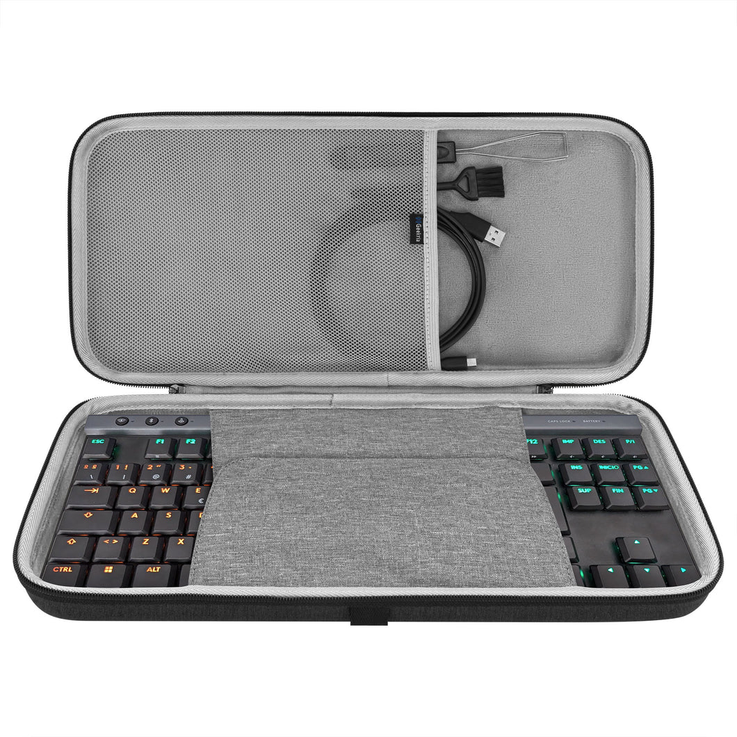 Geekria テンキーレス TKL キーボードケース、ハードシェル トラベルキャリーバッグ、80%/87 キー コンピューター メカニカル ゲーミング キーボード用、ロジクール Logicool G PRO、G913 TKL、レイザー Razer BlackWidow V3 TKL (スリム) に対応