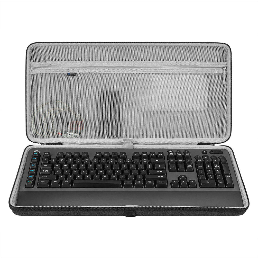 Geekria 104キー-108 キー ワイヤレスコンピューターメカニカルゲームキーボード 収納ケース 互換品 ロジクール Logicool G613 keyboard and G305 Gaming Mouse case combo メカニカルゲーミングキーボード(ダークグレー)
