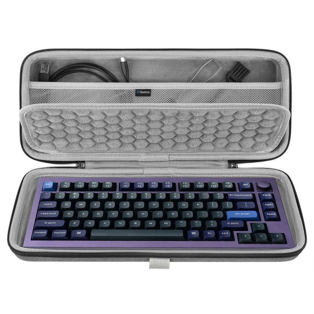 Geekria 68キーキーボードケース 65%キーボード用ハードシェルトラベルキャリーバッグ RK ROYAL KLUDGE R65 / RK68、Keychron K6 / K6 Pro / Q2 / Q2 Max / V2、Nuphy Halo65 HE / BH65に対応