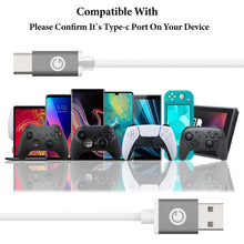 画像をギャラリービューアに読み込む, Geekria 充電ケーブル 互換性 USB 充電コード USB to USB-C グーグル Google Stadia, PlayStation 5, Xbox Series X, Series S に対応 (白/300cm)
