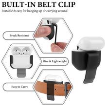 画像をギャラリービューアに読み込む, Geekria 超軽量 ポリカーボネート ベルト クリップ イヤホン ケース アップル Apple AirPods 4と互換性あり ハイキング 室外活動用 ハードシェル しっかり固定でき (ブラック 1個 シングルケース)
