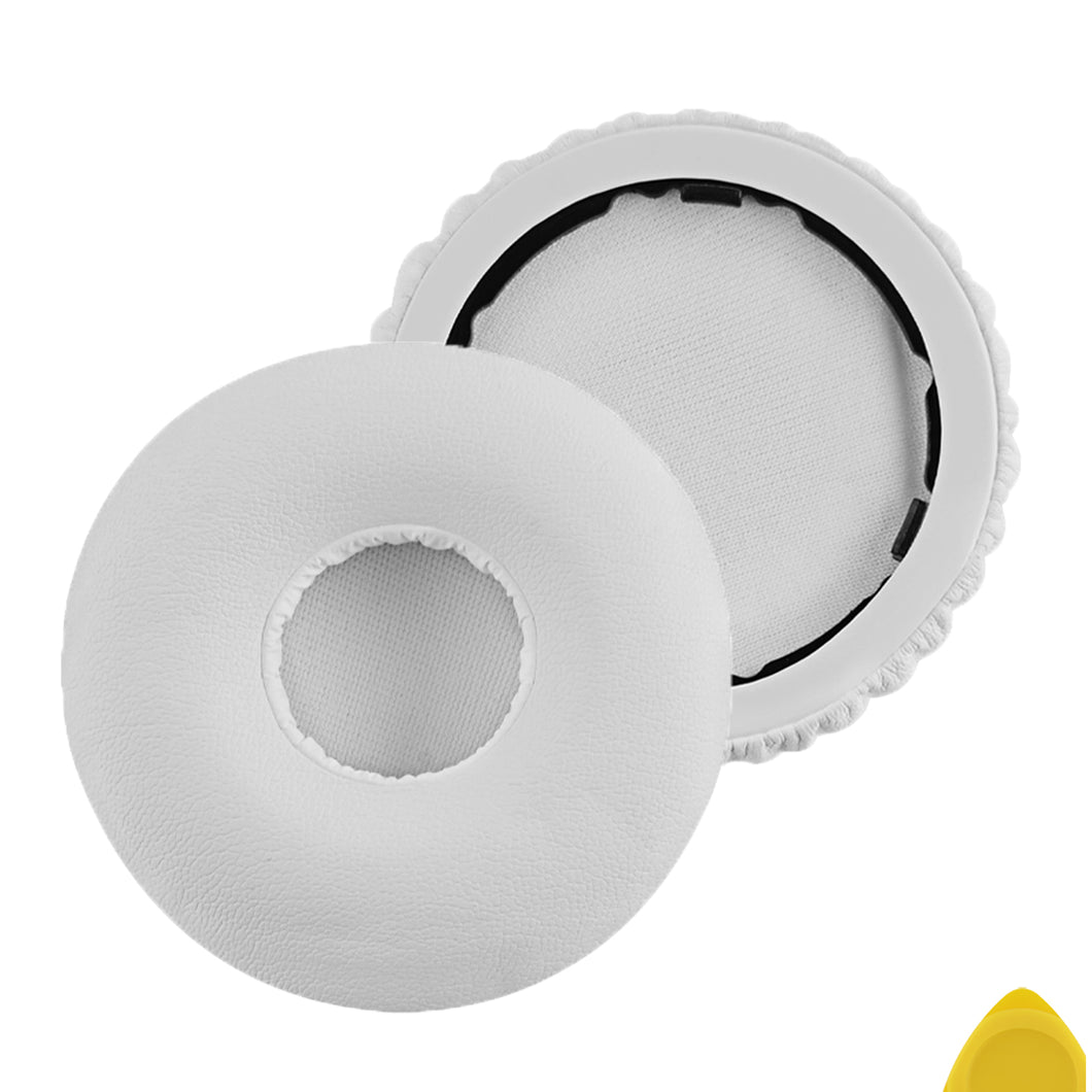 Geekria QuickFit イヤーパッド 互換性 パッド ビーツバイドクタードレ Beats Solo-Wireless (Solo-Bluetooth) ヘッドホンに対応 イヤパッド/イヤークッション/イヤーカップ (プロテインレザー / 白い )