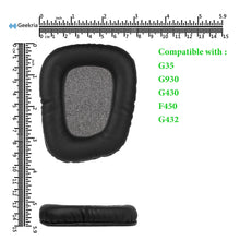 画像をギャラリービューアに読み込む, Geekria QuickFit イヤーパッド 互換性 パッド ロジクール Logitech G35, G930, G430, F450 ヘッドホンに対応 イヤパッド/イヤークッション/イヤーカップ ( プロテインレザー / ブラック )
