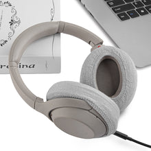 画像をギャラリービューアに読み込む, Geekria カバー 2 ペア 互換性 イヤーパッドカバー (SGS認証済) 劣化防止、防塵 ヘッドホン交換用 ストレッチニット 8-11CMヘッドホン用 洗濯可 (Medium / グレー)
