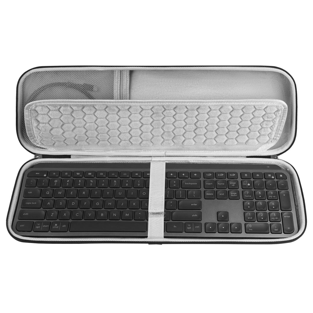 Geekria キーボードキャリングケース ロジクール Logicool MX Keys アドバンス ワイヤレス イルミネート キーボード/Logitech MX Keys S ワイヤレス キーボード、Microsoft ワイヤレス Surface キーボード WS2-00025 (グラファイト) 用