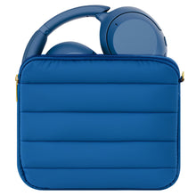 画像をギャラリービューアに読み込む, Geekria NOVA ヘッドホン用パフィーポーチ ジェイビーエル JBL Tour One M3、ゼンハイザー Sennheiser PXC 550-II、ボーズ Bose QC Ultra 対応 ソフトシェル交換用保護トラベルキャリーバッグ ケーブル収納付き (ブルー)
