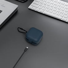 画像をギャラリービューアに読み込む, Geekria シリコン カバー 互換性 ソニー Sony LinkBuds Clip (WF-LC900) 対応 True Wireless Earbuds、キーホルダーフック付き、ケースポートアクセス可能 (ダークブルー)
