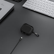 画像をギャラリービューアに読み込む, Geekria シリコン カバー 互換性 カバー アンカー Anker Soundcore P30i 対応 True Wireless Earbuds 充電ケースカバー 外装カバー キーホルダーフック付き、充電ポートアクセス可能 (黒)
