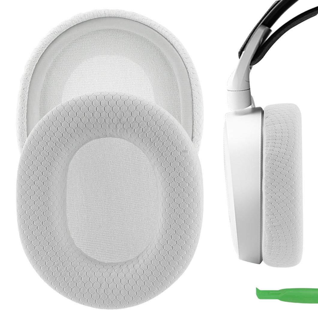 Geekria イヤーパッド Comfort 互換性 パッド スティールシリーズ SteelSeries Arctis 1/3/5/7/7+/7P/7P+/7X/7X+/9/9X, Arctis Pro/Prime ヘッドホンに対応 パッド イヤー / イヤーカップ (メッシュファブリック/ライトグレー)