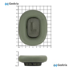 画像をギャラリービューアに読み込む, Geekria イヤーパッド Elite互換性 パッド アップル Apple AirPods MAX (A2096)/ MAX2 (A3184) ヘッドホンに対応 パッド イヤー / イヤーカップ ラムスキン (緑)
