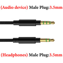 画像をギャラリービューアに読み込む, Geekria ケーブルナイロン編組互換性 オーディオコード スカルキャンディSkullcandy Crusher ANC 2, Crusher ANC, Hesh3, Hesh 2 ヘッドホンケーブル、3.5mm に適合する インラインマイクと音量コントロール 1.2 m
