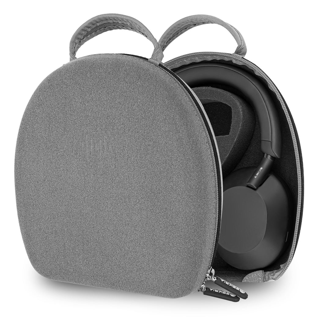 Geekria ケース Shield ヘッドホンケース 互換性 ハードケース 旅行用 ハードシェルケース ソニー Sony WH-CH720n, WH-CH710N, WH-CH700N, WH-1000XM4 WH-1000XM3, MDR-M1ST, MDR-XB950BT, XB950B1, XB950N1 に対応 収納ポーチ付き (マイクロファイバーグレー)