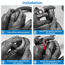 画像をギャラリービューアに読み込む, Geekria イヤーパッド QuickFit 互換性 パッド グアンドオルフセン Bang &amp; Olufsen Beoplay H4, H6, H7, H9, H9i, H9 3rd Gen, HX, Portal ヘッドホンに対応 パッド イヤー / イヤーカップ No Plastic Clip (プロテインレザー / 黒)
