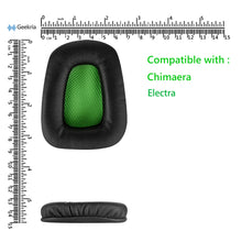 画像をギャラリービューアに読み込む, Geekria イヤーパッド QuickFit 互換性 パッド レイザー Razer Chimaera, Electra ヘヘッドホンに対応 パッド イヤー / イヤーカップ ( プロテインレザー / ブラックグリーン )
