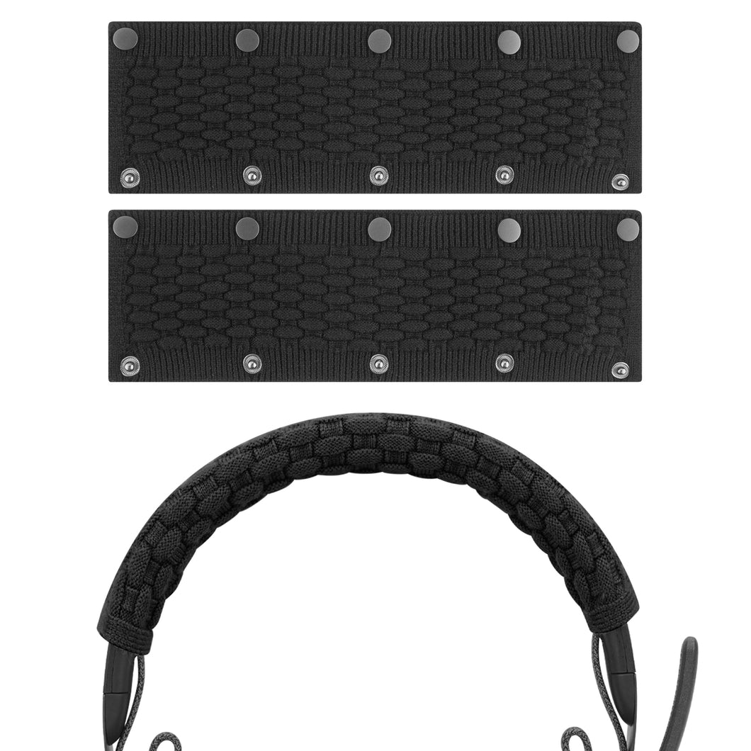 Geekria カバー 互換性カバー ニット製 ゼンハイザー ロジクール Logitech Zone Wired/ 750/ 900/ Wireless/ 300/ 301, ボーズ Bose QC45, QC35, QC35II, ビーツバイドクタードレ Beats Studio Pro, オーディオテクニカ ATH-M50x, ソニー Sony WH-1000XM6 ヘッドホンヘッドバンドを保護 コンフォートクッション / ヘッドセットヘッドバンドプロテクター (ブラック)