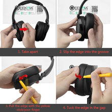 画像をギャラリービューアに読み込む, Geekria イヤーパッド QuickFit 互換性 パッド スカルキャンディ Skullcandy Venue Wireless ANC ヘッドホンに対応 パッド イヤー / イヤーカップ ( プロテインレザー /ディープレッド )
