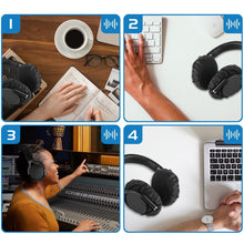 画像をギャラリービューアに読み込む, Geekria カバー 200 個入り 個別包装 2個入り 1 袋 ヘッドホンカバー 不織布 使い捨て イヤーパッドカバー ストレッチニットオーバーイヤー ヘッドホン用 劣化防止、防塵 (中 / ブラック)
