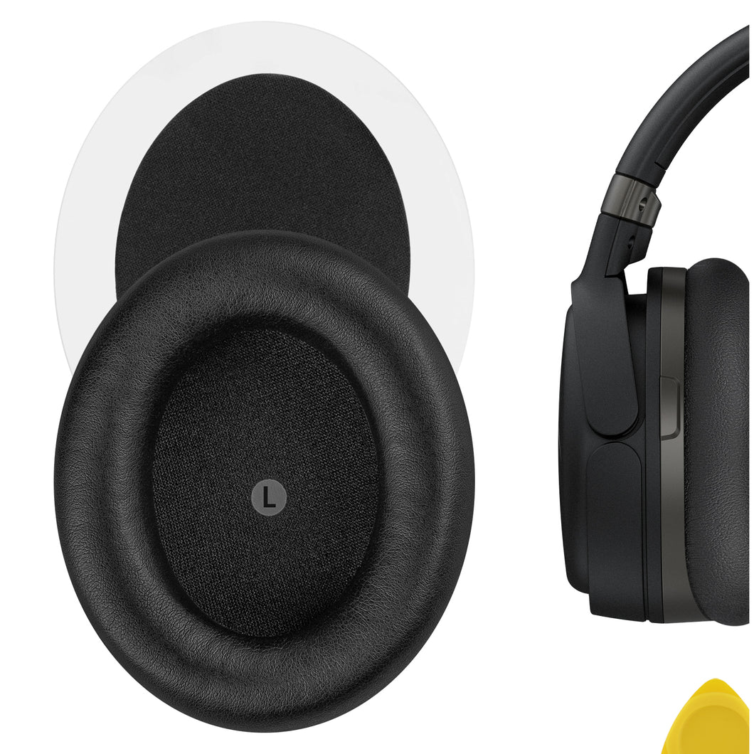 Geekria イヤーパッド QuickFit 互換性 パッド HyperX Cloud Orbit S ヘッドホンに対応 パッド イヤー / イヤーカップ（プロテインレザー /黒）