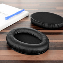 画像をギャラリービューアに読み込む, Geekria イヤーパッド QuickFit 互換性 パッド ゼンハイザー Sennheiser HD180, HD201, HD449 ヘッドホンに対応 パッド イヤー / イヤーカップ ( レザーレット / ブラック )

