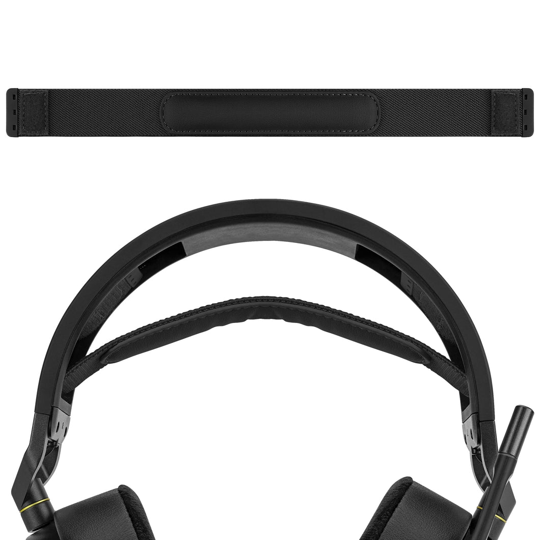 Geekria ヘッドバンド 互換性 ヘッドホンヘッドバンド 伸縮素材 パッド コルセア Corsair HS80 RGB, HS80 MAX 対応 交換用 (ブラック)