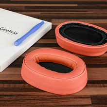 画像をギャラリービューアに読み込む, Geekria イヤーパッド QuickFit 互換性 パッド ソニー Sony MDR-100ABN WH-H900N ヘッドホンに対応 パッド イヤー / イヤーカップ ( プロテインレザー / トワイライトレッド)
