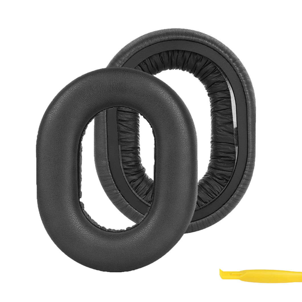 Geekria イヤーパッド QuickFit 互換性 パッド プラントロニクス Plantronics BackBeat FIT 6100, FIT6100 ヘッドホンに対応 パッド イヤー / イヤーカップ (プロテインレザー / チタングレー )