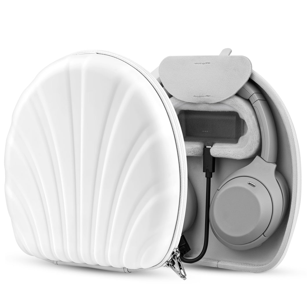 Geekria PRO 充電ヘッドホンケース ソニー Sony WH-1000XM6、WH-1000XM5、WH-1000XM4、ULT WEAR 対応 ハードシェル 耐久性 多層保護 (ホワイト) パワーバンクなし