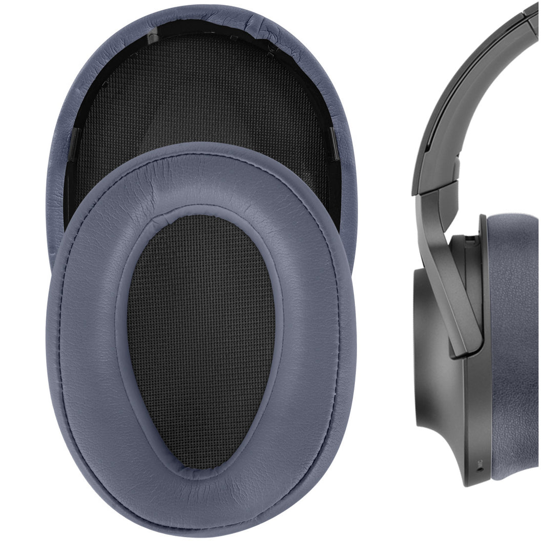 Geekria イヤーパッド QuickFit 互換性 パッド ソニー Sony MDR-100A MDR-100AAP MDR-H600A ヘッドホンに対応 パッド イヤー / イヤーカップ (プロテインレザー / ムーンブルー)