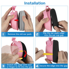 画像をギャラリービューアに読み込む, Geekria イヤーパッド QuickFit 互換性 パッド レイザー Razer Kraken V4/V4X/V4Pro/Kitty V2 Pro, Barracuda/Barracuda X ヘッドホンに対応 パッド イヤー / イヤーカップ (プロテインレザー / ピンク)
