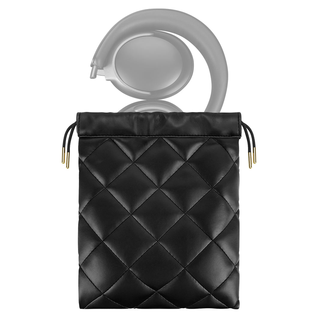 Geekria NOVA ヘッドホン ポーチ ボーズ Bose QC Ultra, ソニー Sony WH-1000XM4, アーカーゲー AKG Y45BT ケースに対応 ソフトシェル 交換用 ヘッドホン 保護バッグ トラベル キャリングバッグ (ブラック PU)