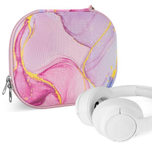画像をギャラリービューアに読み込む, Geekria ケース NOVA ヘッドホンケース 互換性 ハードケース 旅行用 ハードシェルケース ジェイビーエル JBL TUNE 770NC, Tour ONE, TUNE 750, Tune 720BT, Live 770NC, Live 650 BTNC に対応 収納ポーチ付属 (ピンクの大理石)
