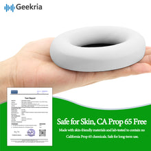 画像をギャラリービューアに読み込む, Geekria イヤーパッド SNAP マグネチック 互換性 パッド ビーツバイドクタードレ Beats Studio Pro ヘッドホンに対応 パッド イヤー / イヤーカップ プロテインレザー (グレー・ホワイト, 1組)
