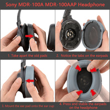 画像をギャラリービューアに読み込む, Geekria イヤーパッド QuickFit 互換性 パッド ソニー Sony MDR-100A MDR-100AAP MDR-H600A ヘッドホンに対応 パッド イヤー / イヤーカップ (プロテインレザー / ムーンブルー)
